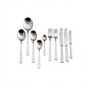 Service de couverts en or pour mariage, acier inoxydable, couteau, fourchette, cuillère, vaisselle, restauration, hôtellerie - Product Image 2