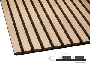 240 di quercia naturale X 60 <span class=keywords><strong>cm</strong></span> 35mm MDF lamelle Decorative e fonoassorbenti <span class=keywords><strong>legno</strong></span> lamelle pannelli acustici per parete interna e soffitto - Product Image 5