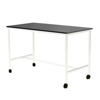 Table de collaboration de bureau réglable en hauteur avec pieds en métal en forme de A, table de bar moderne pour les espaces de réflexion et de réunion