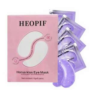 Parches Veganos para Ojos Heopif, 6 Pares, Mascarilla de Gel con Ácido Hialurónico para Ojos Hinchados y Ojeras - Product Image 1