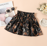 Nouvelle Collection 2026 : Ensemble T-shirt à Manches Courtes Imprimé Lettres et Jupe Tendance pour Filles – Tenue 2 Pièces pour Enfants de 4 Ans