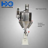 Machine de remplissage semi-automatique monophasée haut de gamme et durable avec système de chauffage et d'agitation intégré pour liquides chimiques visqueux