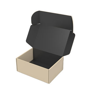 Ecológico Kraft caja de correo negro envío cajas de embalaje corrugado - Product Image 1
