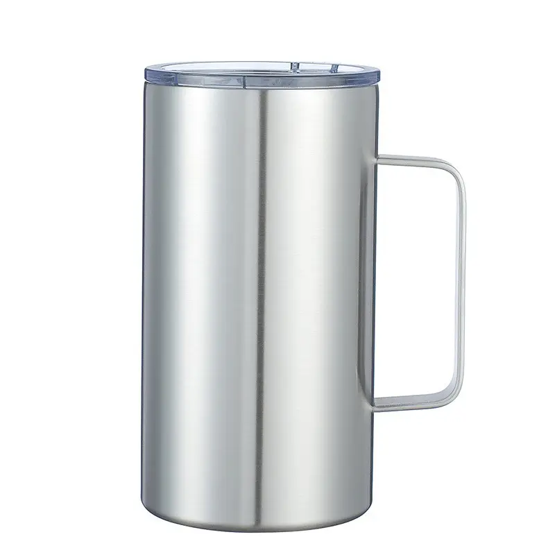 Terbaik Penjual Dinding Ganda Stainless Steel Vakum Terisolasi 12Oz 14Oz 16Oz 20Oz 24Oz Kopi Bir Berkemah Mug Tumbler dengan Pegangan