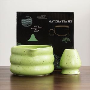 200ml Eco-Friendly Durable Ceramic Sand Aze <b>Matcha</b> Bowl Spout Japandi <b>Tea</b> Ceremony <b>Set</b> Porcelain Clay Coffee - Product Image 1
