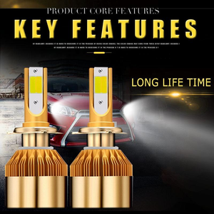 Vente Flash : Phares LED C6 Bicolores 100W Étanche IP68 H1/H3/H4/H7/9005/9006, Adaptation Universelle, 10000 Lumens, 6000K-6500K - Product Image 5