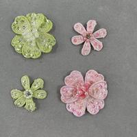 ZSY 3D fleur brodé Patch avec perles perles femmes bricolage robe de mariée Applique dentelle paillettes décorées pour un design personnalisé