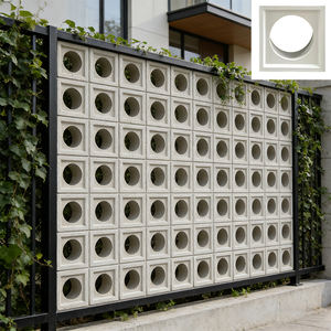 Bloc de mur en béton creux, décoration de clôture intérieure et extérieure, bloc de béton minimaliste, écran en béton à lattes - Product Image 1