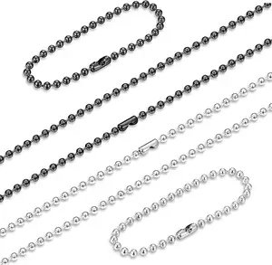 Wholesale Ball Chain Stainless Steel 1.2mm/1.5mm/2.0mm/2.4mm/3.0mm/4.5mm Ball Chain Necklace