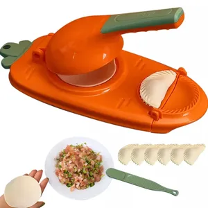 in stock 2 In 1 Home Dumplings Press Maker Small Plastic Moulds Household Mold Wrapper Machine Manual Dumpling Maker