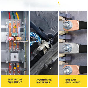 ขั้วต่อแบบกดเย็น60ชิ้นขั้วต่อสายแบตเตอรี่ AWG 8 6 4สำหรับงานหนัก - Product Image 4