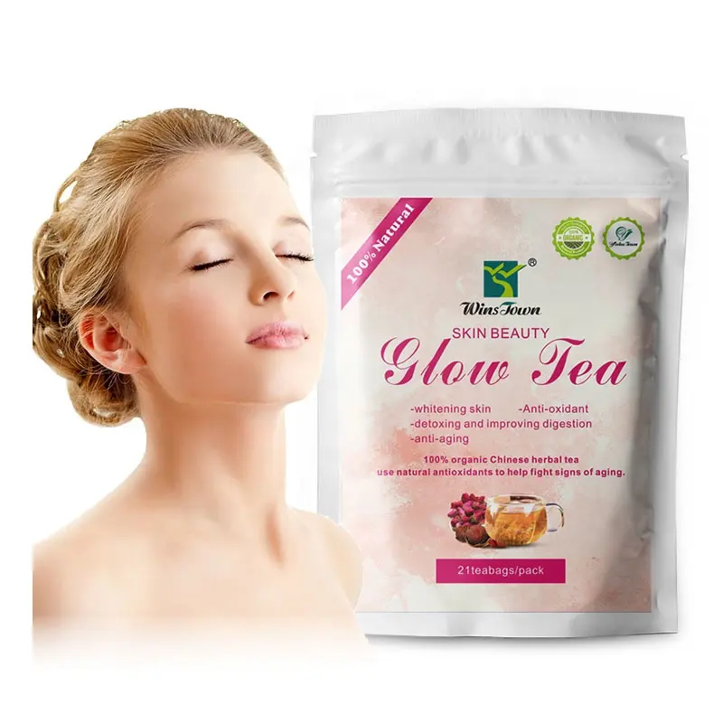 Winstar skin beauty whitening glow tea 7 giorni tisana naturale anti invecchiamento schiarente tè sbiancante per la pelle
