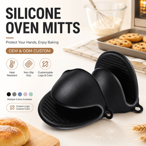 Mini-pinces de cuisine en silicone personnalisées, résistantes à la chaleur et imperméables, antidérapantes, compatibles lave-vaisselle, pour ustensiles de cuisine - Product Image 1