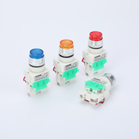 Interruptor de Botón Pulsador Directo de Fábrica Serie LAY7 con Perilla Plana LAY7-11D con Luz y Función de Auto-reinicio