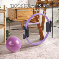Kit d'accessoires de yoga et de pilates CZFIT modèle Y1251, 13 pièces, bande de résistance pour la remise en forme, entraînement à domicile, portable, antidérapant, en caoutchouc, pour tous les exercices de pilates