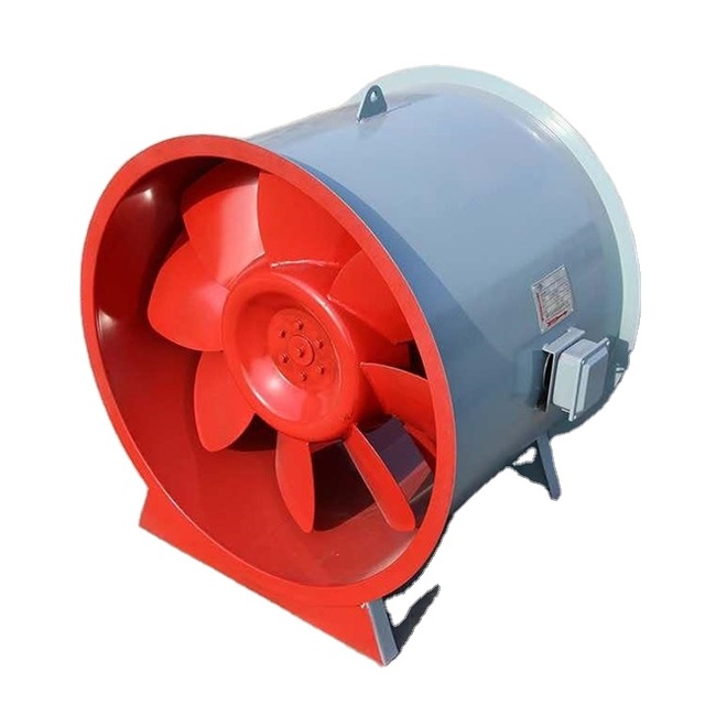 HTF Series Electric Fire-fighting Smoke Exhaust Axial Flow Ventilator OEM Explosion-proof Fan High Temperature Resistant CE