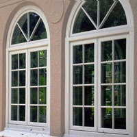 Ventana y Puerta de Aluminio con Arco de Media Luna Personalizada, Doble Acristalamiento, Vidrio Templado, Aislamiento Térmico, Eficiencia Energética