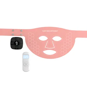 Microcrocorrente rosto massagem máscara ems vibração massageador quente compressa rosto levantamento máquina beleza equipamentos