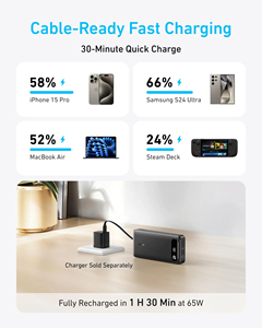 <span class=keywords><strong>Batterie</strong></span> <span class=keywords><strong>externe</strong></span> Anker 20000mAh, charge rapide PD 87W, câble USB-C intégré, <span class=keywords><strong>batterie</strong></span> <span class=keywords><strong>externe</strong></span> portable pour <span class=keywords><strong>MacBook</strong></span>, iPhone, ordinateur portable - Product Image 4