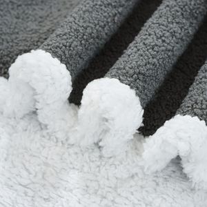 Mantas Sherpa Fleece, manta y Manta de felpa de franela suave y esponjosa, mantas grises difusas y acogedoras para sofá cama, sofá para adultos - Product Image 5