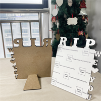 MDFSUB Rip we love you sublimation Panneau MDF Plaques en bois Sublimation RIP Cadre photo en Mdf vierge