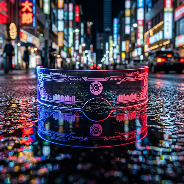 Futuristic Cyberpunk LED Visor Glasses Luminous Eyewear for Rave, Festival and Party with 7 Colors
