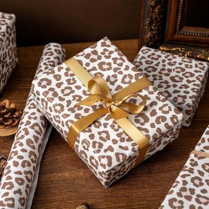 Brown Leopard Print <b>Wrapping</b> <b>Paper</b> 17 In X 32.8 Ft Single Side Recyclable Gift Wrap For Birthday Baby Shower Craft - Product Image 6