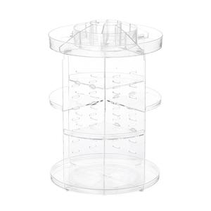 סיטונאי שקוף אקריליק 360 מסתובב איפור ארגונית קוסמטי ברור מקרה מתכוונן מדף גובה Rotatable באופן מלא - Product Image 6
