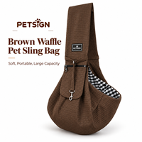 Sac de transport pour chien en forme de gaufré, sac de transport pour animaux de compagnie mains libres, sac de transport transversal pour petits chiens et chats, logo personnalisé OEM, sac bandoulière