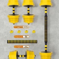 Haltères, barres et kettlebells pour hommes – Ensemble d'entraînement compact en ABS pour la maison et les dortoirs – Équipement de fitness réglable – Une paire – Chine
