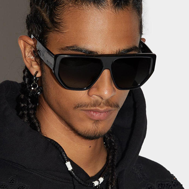 Men's Sunglasses Square Large Frame 2024 New Fashion Retro Sun Glasses for  Men and Women Custom Logo Glasses