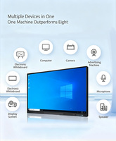 Tableau blanc interactif tout-en-un pour conférences, écran LCD sans fil 4K, collaboration multi-personnes, cadre en alliage d'aluminium