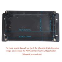 Boîtier de protection extérieur étanche noir en plastique pour instruments, cartes électroniques et boîtes de jonction de câbles