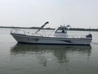 Bateau de pêche à console centrale en fibre de verre Grandsea de 30 pieds à moteur hors-bord à vendre