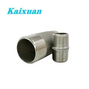 Chất lượng cao SS304 316 thép không gỉ BSP/NPT/bspt nam ren Thùng núm vú ngón chân núm vú dài núm vú