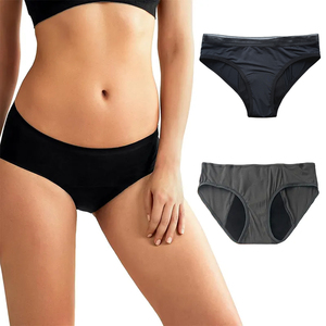 Sous-vêtement menstruel physiologique à 4 couches pour femmes, serviettes hygiéniques anti-fuite et sans menstruation, tissu organique taille moyenne - Product Image 1