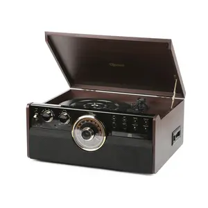 Amazon gravador de cassete sem fio, gravador de 3 velocidades com rádio fm, tocador giratório de vinil