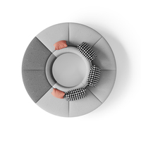 Multifunktionales Modulares Kombinations-Sofa Gerade Gebogene Runde Form Kommerzielles Büro-Lobby-Projekt Empfangsmöbel