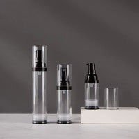 15ml 30ml 50ml Bouteilles de fond de teint sans air Bouteille de crème liquide pour le visage AS en plastique Crème solaire Sérum Conteneur Bouteilles sous vide