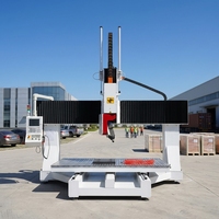 Machine CNC 5 axes certifiée CE, routeur CNC 5 axes avec dépoussiéreur, machine CNC 5 axes haute précision