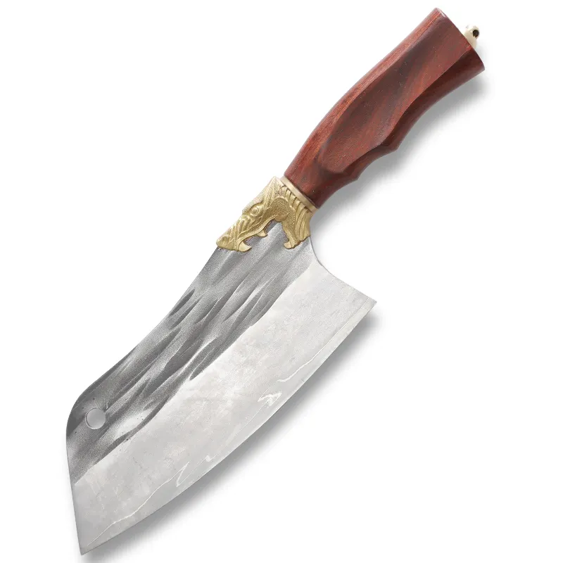 उच्च गुणवत्ता वाले घरेलू फोर्जिंग हैमर कट चाकू स्टेनलेस स्टील रसोई चाकू लकड़ी के हैंडल शेफ