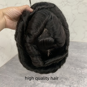 วิกผมจริงสำหรับผู้ชายวิก H303<span class=keywords><strong>บาง</strong></span>มากทำจากโพลีฐานหนัง PU ขนาด7x9 - Product Image 3