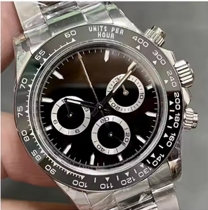 Reloj mecánico de alta gama de moda de lujo, reloj mecánico deportivo de acero inoxidable, esfera Panda, reloj de pulsera funcional de tres ojos. - Product Image 1