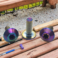 Baut Titanium GR5 M6*15mm Berkualitas Tinggi Kepala Bulat Torx Dalam Harga Pabrik Sekrup Bintang Dalam Kepala Payung