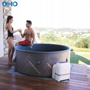 OHO Spa <span class=keywords><strong>gonflable</strong></span> moderne à bulles Dropstitch pour l'extérieur, 4 à 6 personnes, baignoire de massage DWF, piscine de trempage pour la maison et le jardin - Product Image 4