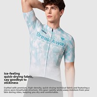 Tenue de cyclisme d'été pour homme, légère, respirante, à séchage rapide, maillot de vélo à manches courtes en nylon/cachemire 92g, très élastique, pour la route