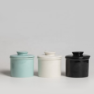 Nouvelles idées de produits 2026 Armoires et accessoires pour la maison et la cuisine <span class=keywords><strong>En</strong></span> vente Beurrier français <span class=keywords><strong>en</strong></span> céramique avec couvercle - Product Image 4