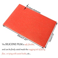 12X20cm Soft Fly Tying Silicone Film Wiggle Tail Making pour Brochet Bar Perche Grande Truite Leurres De Pêche Matériaux 0.3mm