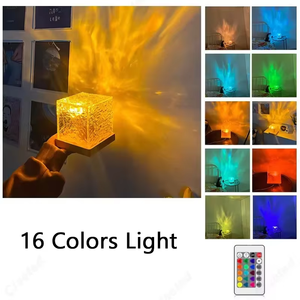 Lámpara de Ambiente con Ondas de Agua de 16 Colores RGB, Luz Nocturna, Regalo para Niñas, Lámpara de Escritorio Dinámica con Efecto de Llama Aurora para Cabecera de Cama - Product Image 5