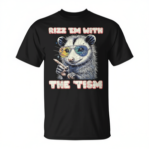 Camiseta de Hombre con Estampado Digital de Memes de Opossum con Autismo, Cuello Redondo, Manga Corta, Promocional para Adultos - Product Image 3